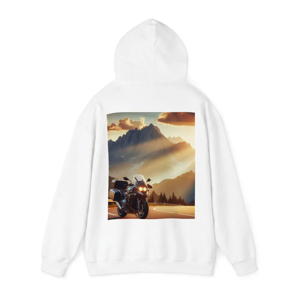 BMW Touring Motorcycle Alpine Mountain Sunset – Hoodies