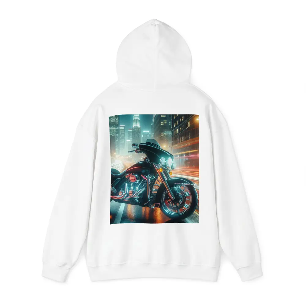 Harley Davidson Bagger Glowing City Night – Hoodies