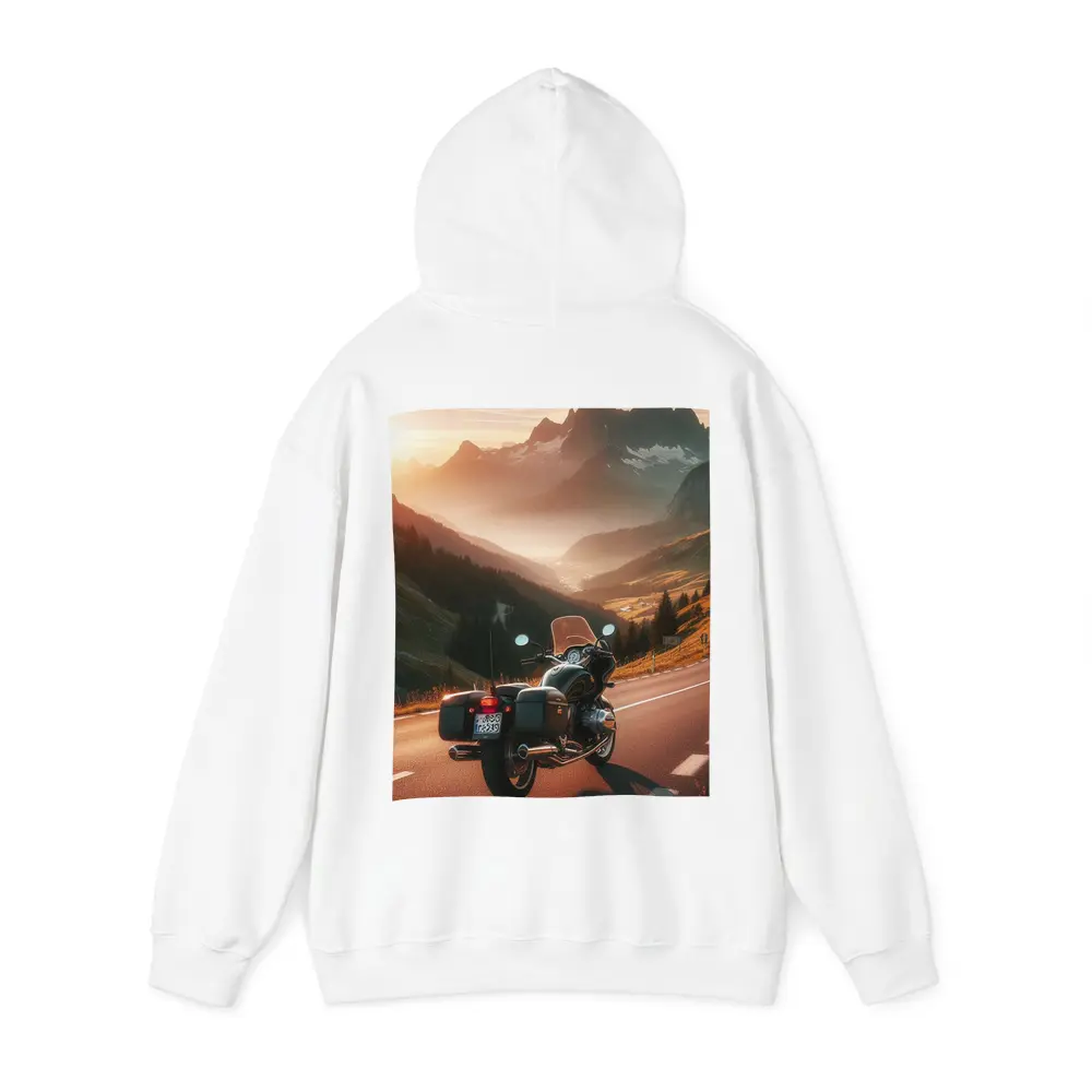 Touring Motorcycle Alpine Mountain Sunset Road – Hoodies