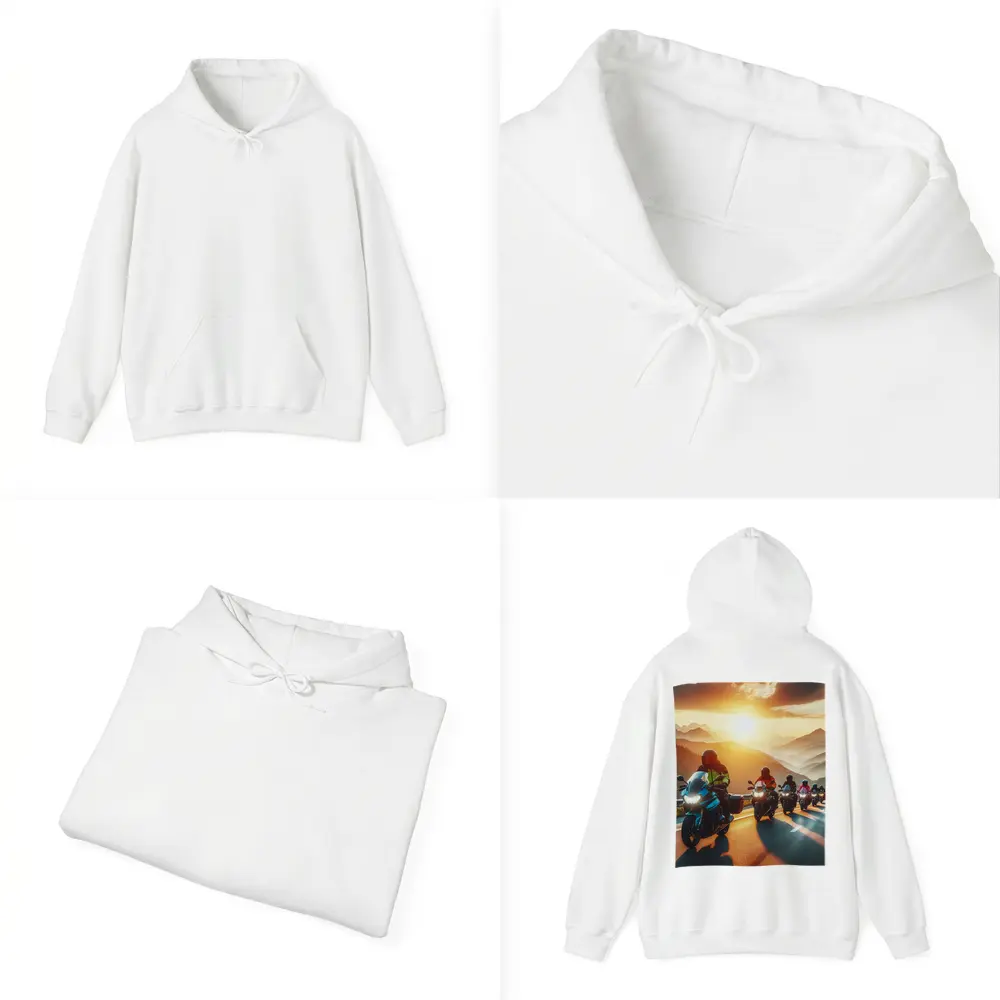 Motorcycle Group Ride Mountain Sunset Road – Hoodies