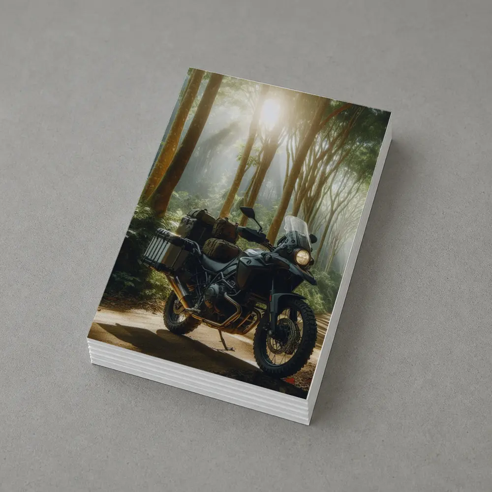 Adventure Dual Sport Bike Misty Forest Trail – Postcards