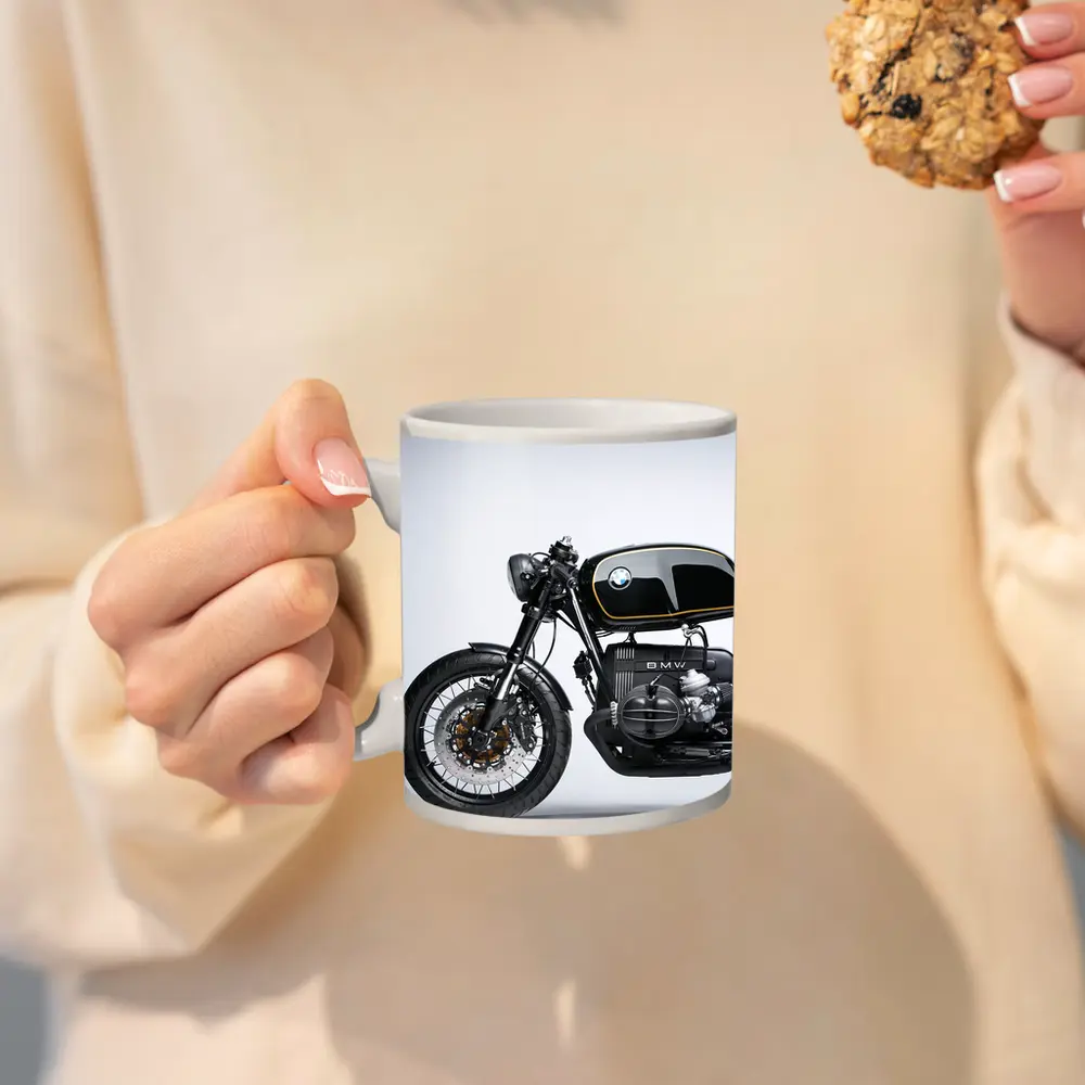 BMW Cafe Racer Custom Black Motorcycle Studio – Mugs