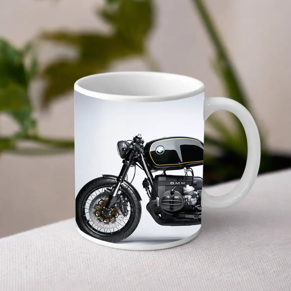 BMW Cafe Racer Custom Black Motorcycle Studio – Mugs