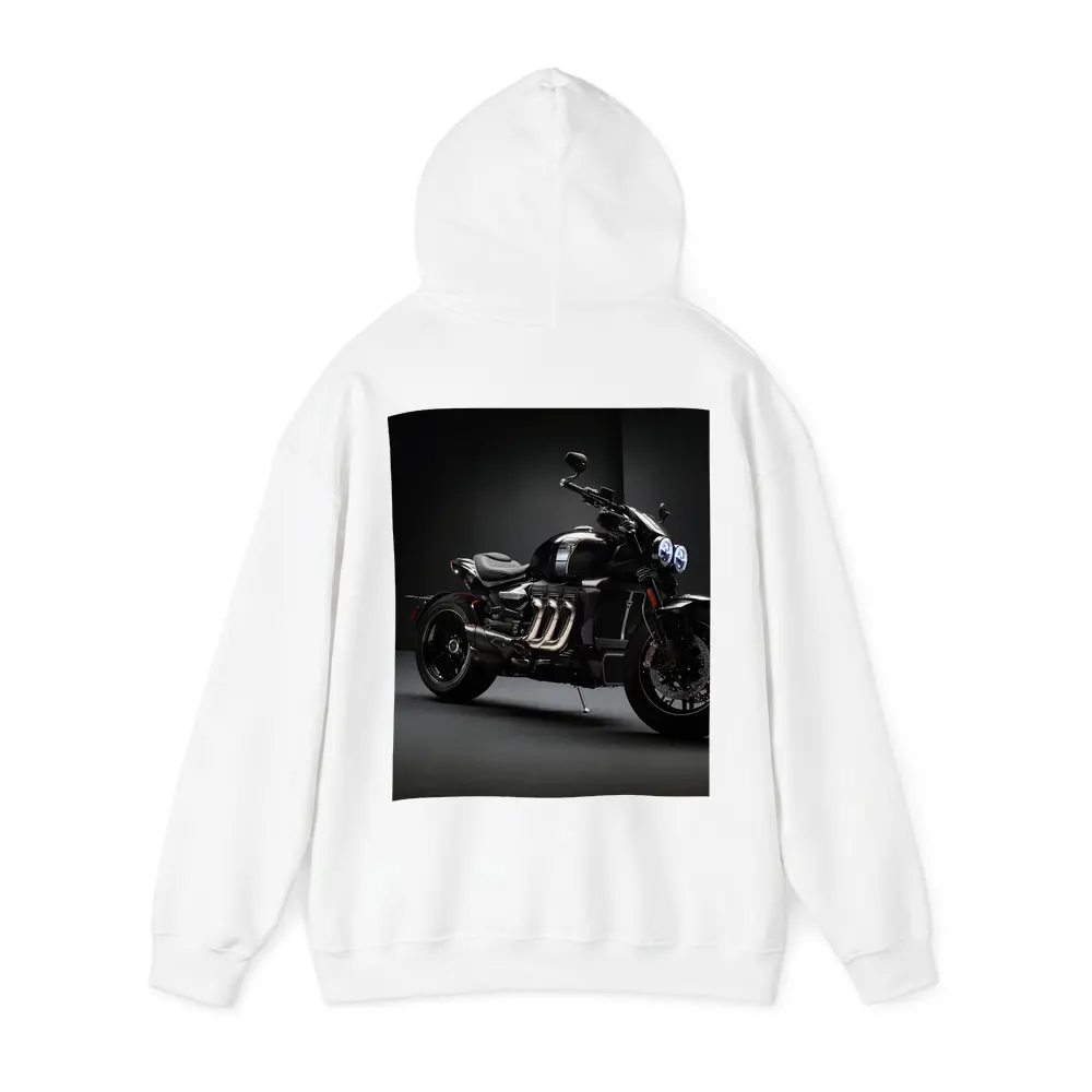 Triumph Rocket Motorcycle Dark Studio Background – Hoodies