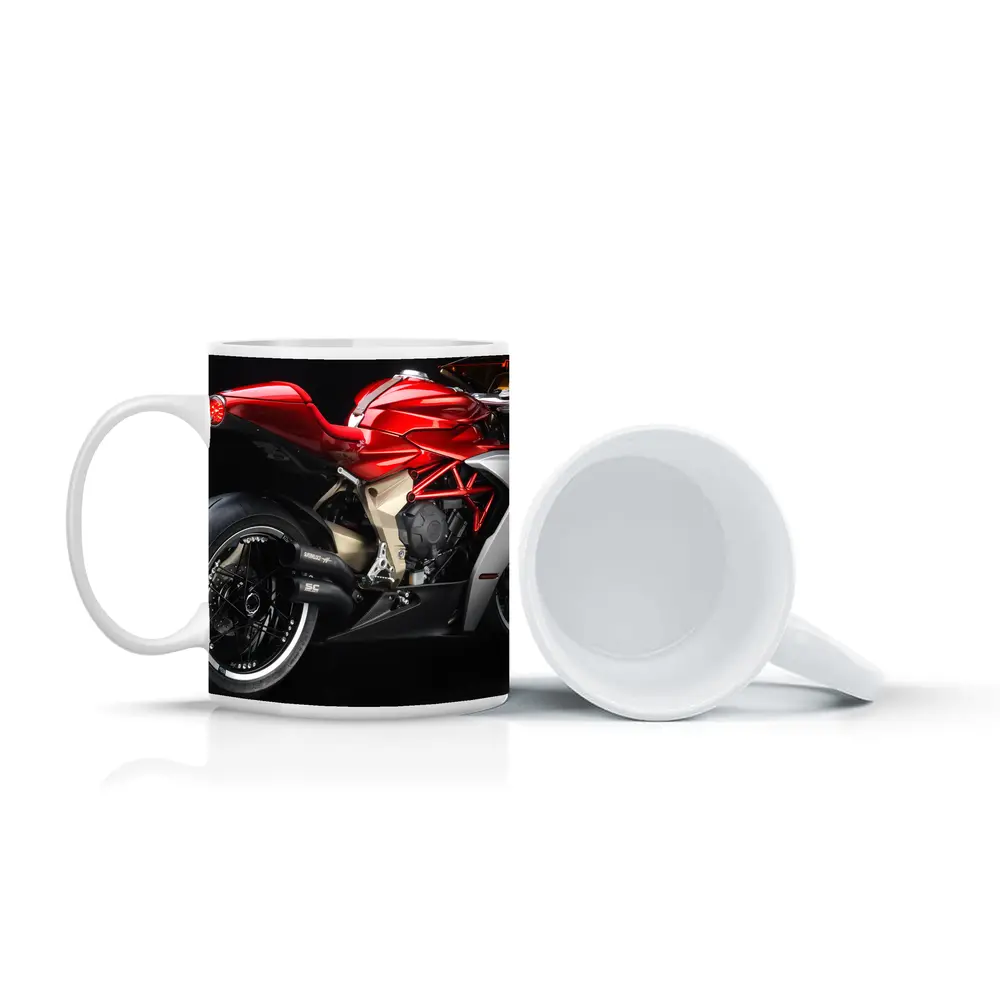 MV Agusta Superveloce Red Motorcycle Dark Background – Mugs