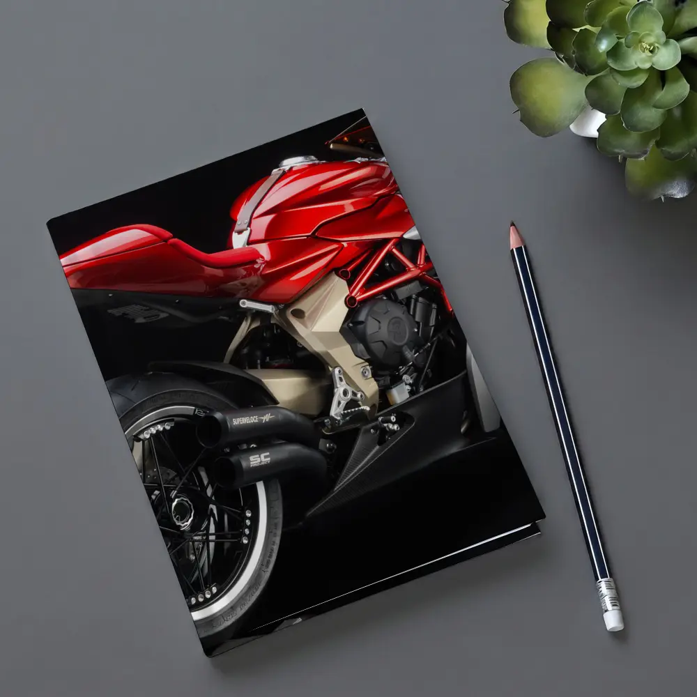 MV Agusta Superveloce Red Motorcycle Dark Background – Notebooks