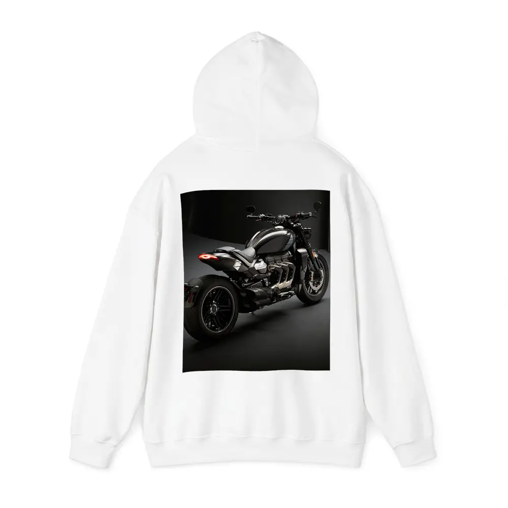 Triumph Rocket Motorcycle Dark Studio Background – Hoodies