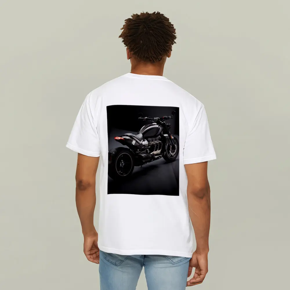 Triumph Rocket Motorcycle Dark Studio Background – T-Shirts
