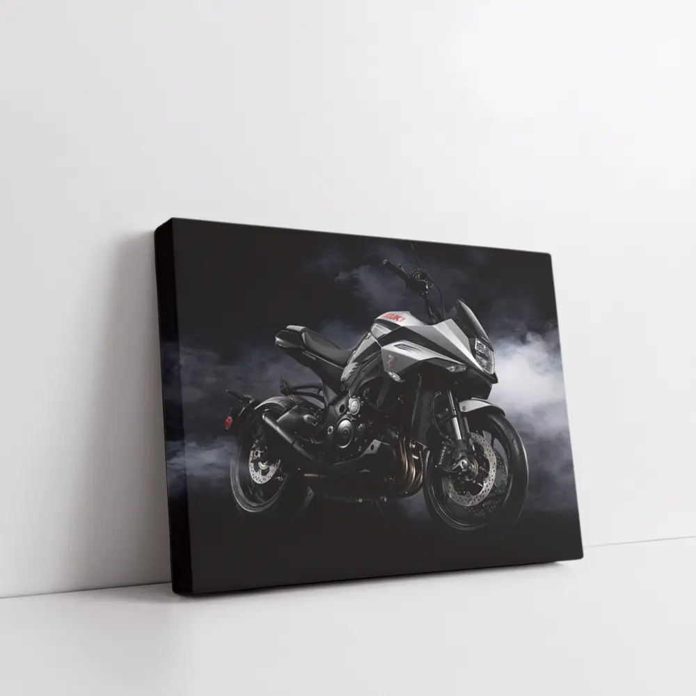Suzuki Katana Motorcycle Dark Smoky Background – Wall Art