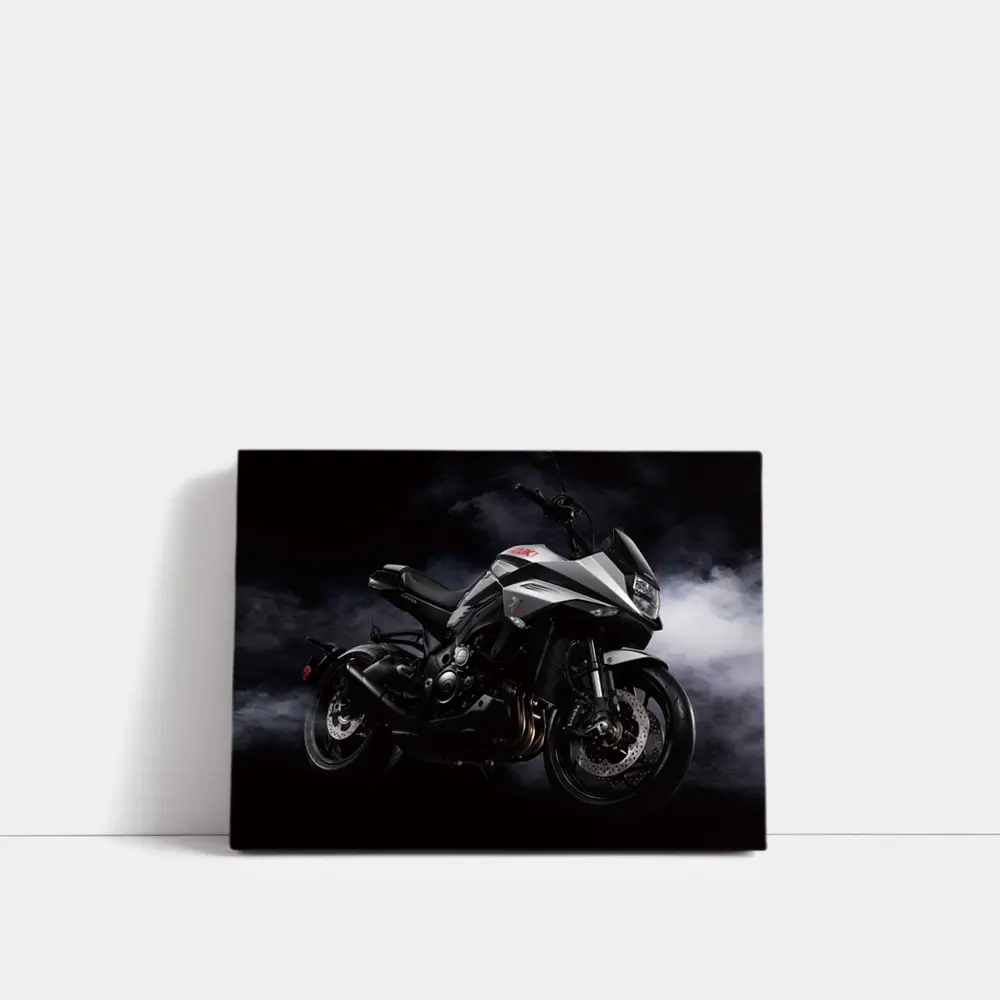 Suzuki Katana Motorcycle Dark Smoky Background – Wall Art