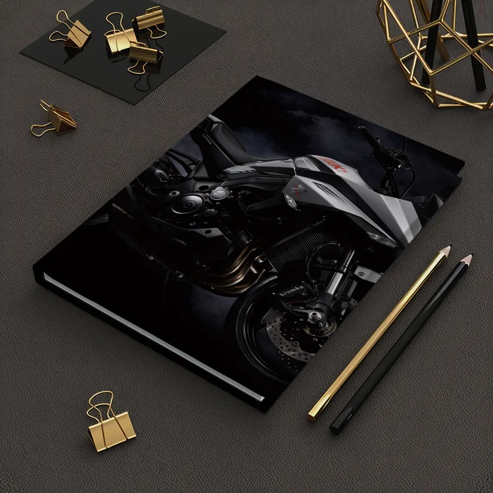 Suzuki Katana Motorcycle Dark Smoky Background – Notebooks