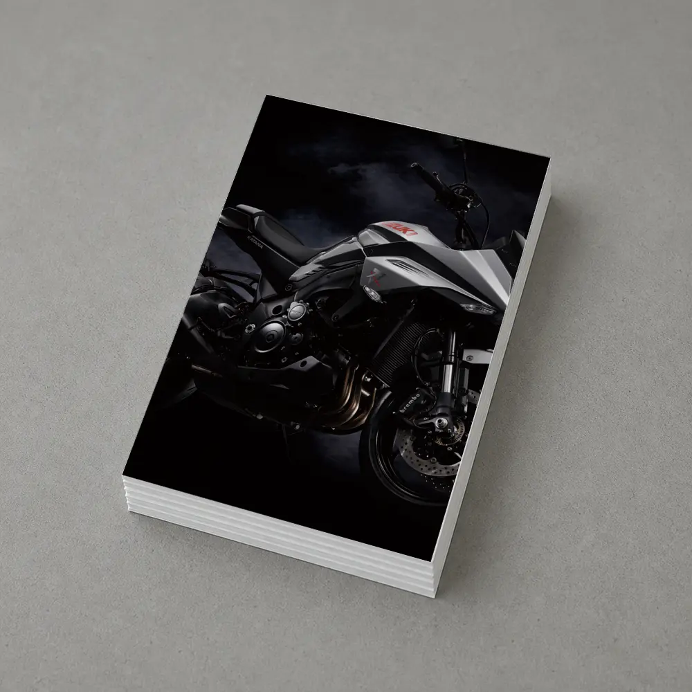 Suzuki Katana Motorcycle Dark Smoky Background – Postcards