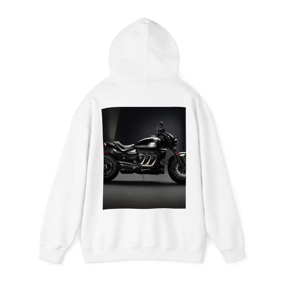 Triumph Rocket Motorcycle Dark Studio Background – Hoodies