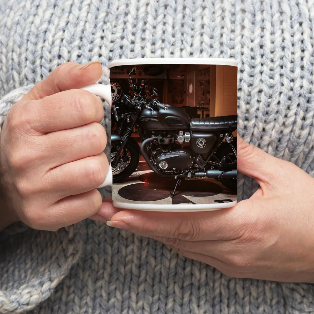 Triumph Bonneville Matte Black Ace Cafe – Mugs