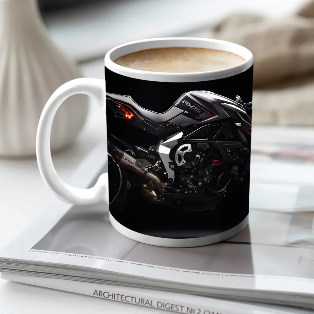 MV Agusta Naked Streetfighter Motorcycle Dark Background – Mugs