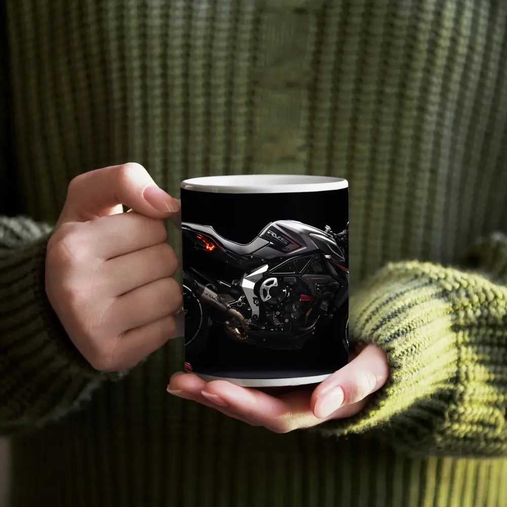 MV Agusta Naked Streetfighter Motorcycle Dark Background – Mugs