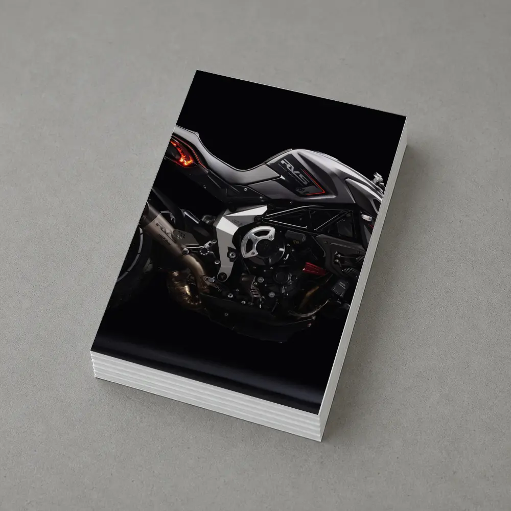 MV Agusta Naked Streetfighter Motorcycle Dark Background – Postcards