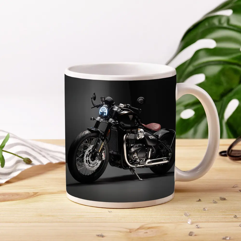 Triumph Bobber Black Motorcycle Dark Studio – Mugs