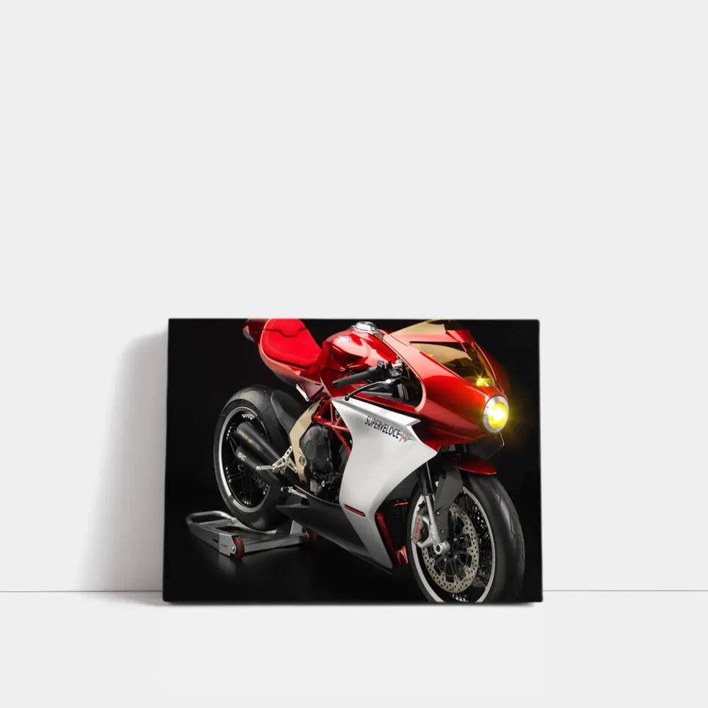 MV Agusta Superveloce Red White Studio – Wall Art