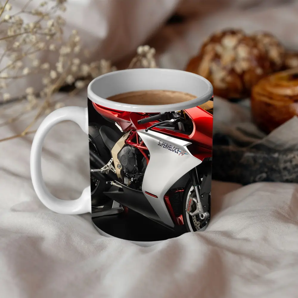 MV Agusta Superveloce Red White Studio – Mugs