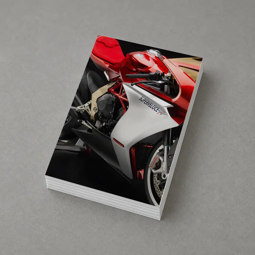 MV Agusta Superveloce Red White Studio – Postcards