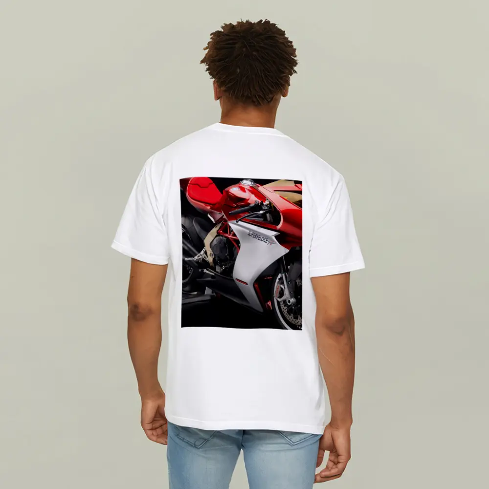 MV Agusta Superveloce Red White Studio – T-Shirts
