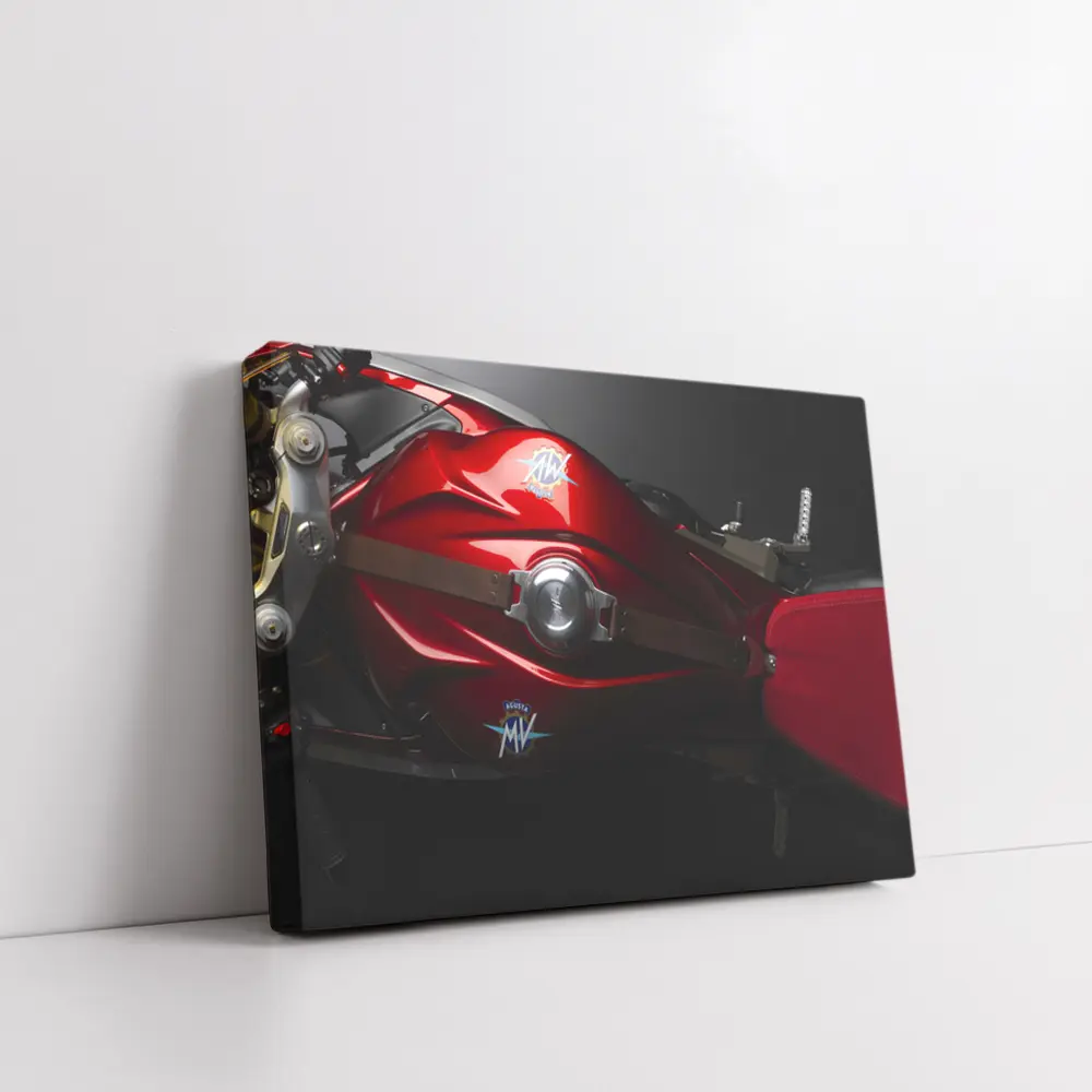 MV Agusta Red Motorcycle Tank Close Up – Wall Art
