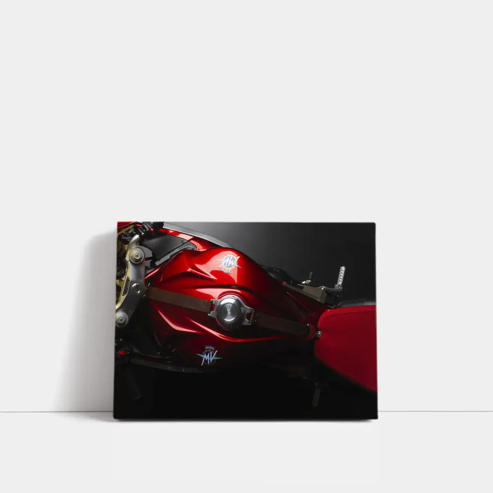 MV Agusta Red Motorcycle Tank Close Up – Wall Art