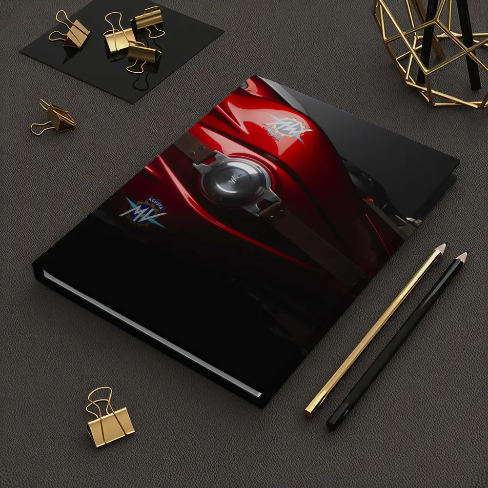 MV Agusta Red Motorcycle Tank Close Up – Notebooks