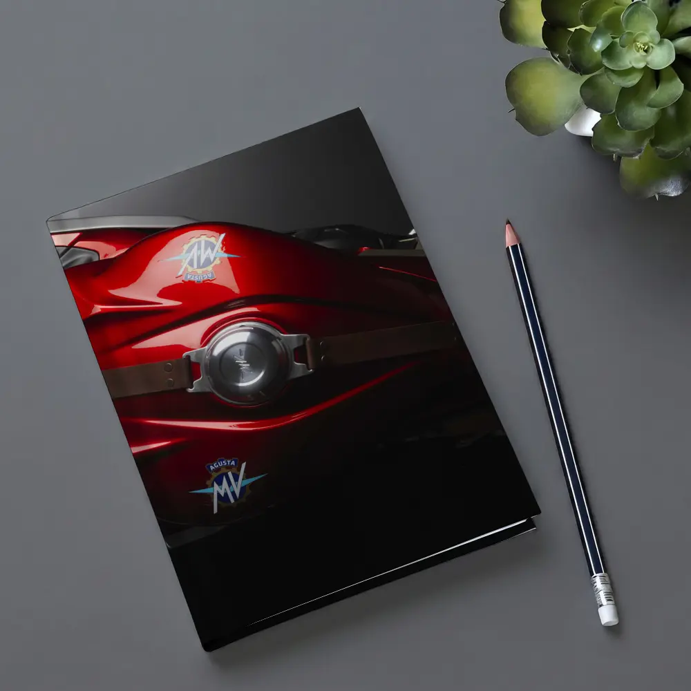 MV Agusta Red Motorcycle Tank Close Up – Notebooks