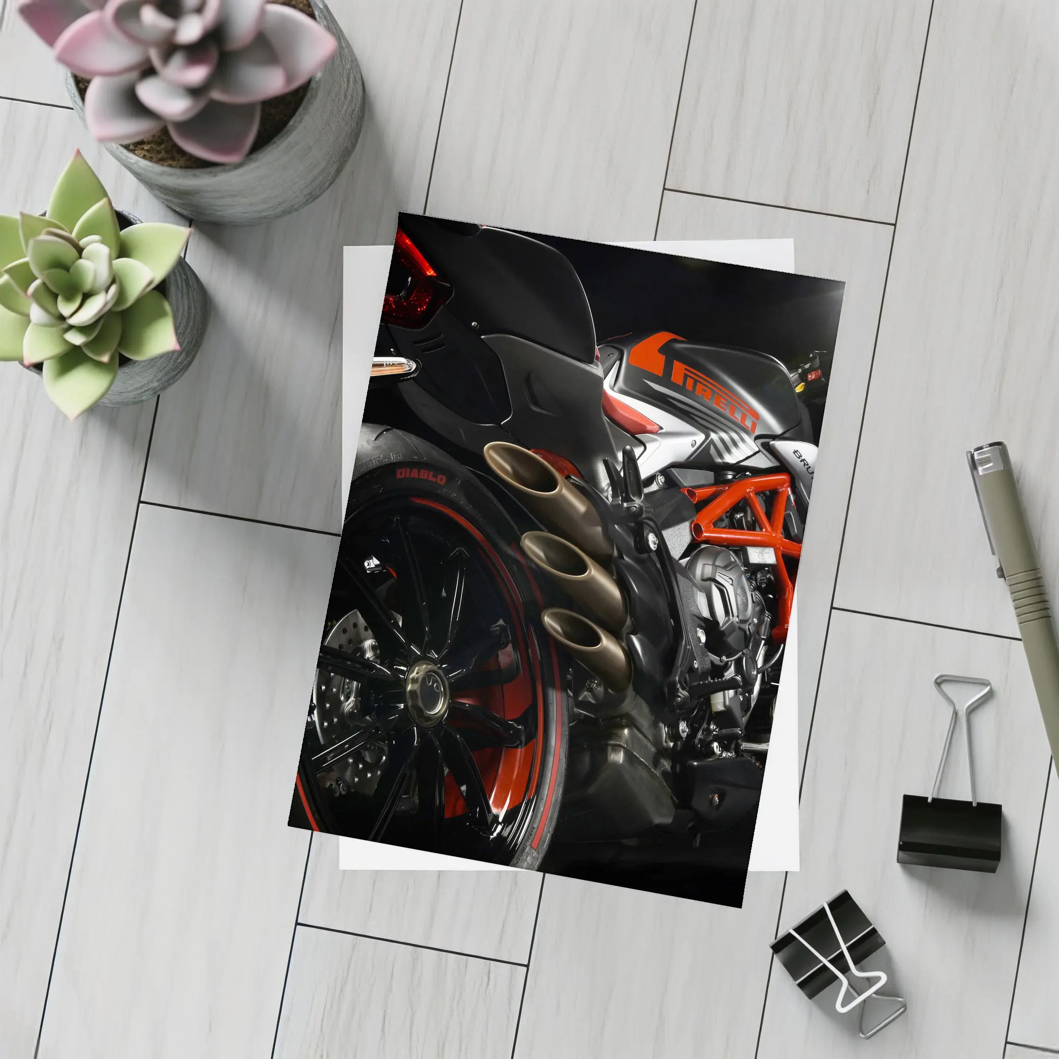 MV Agusta Naked Bike Dark Studio Shot – Postcards