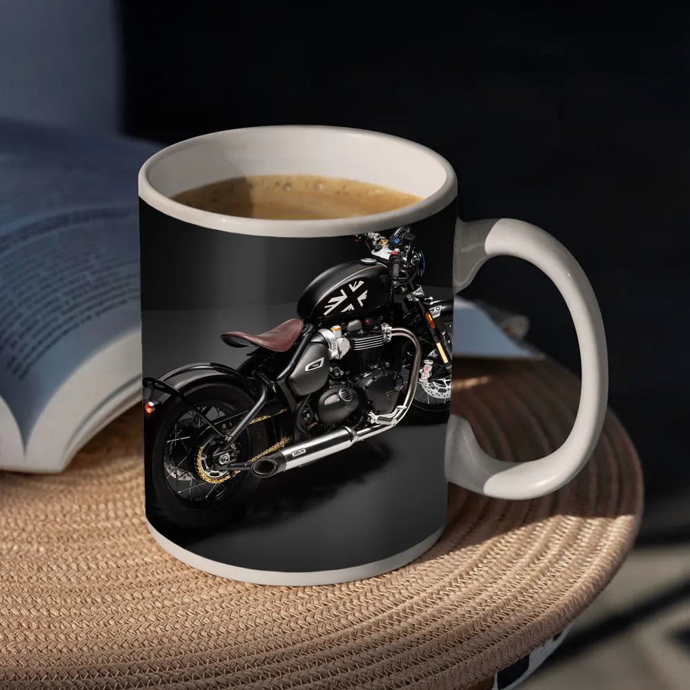Triumph Bobber Black Motorcycle Dark Studio – Mugs