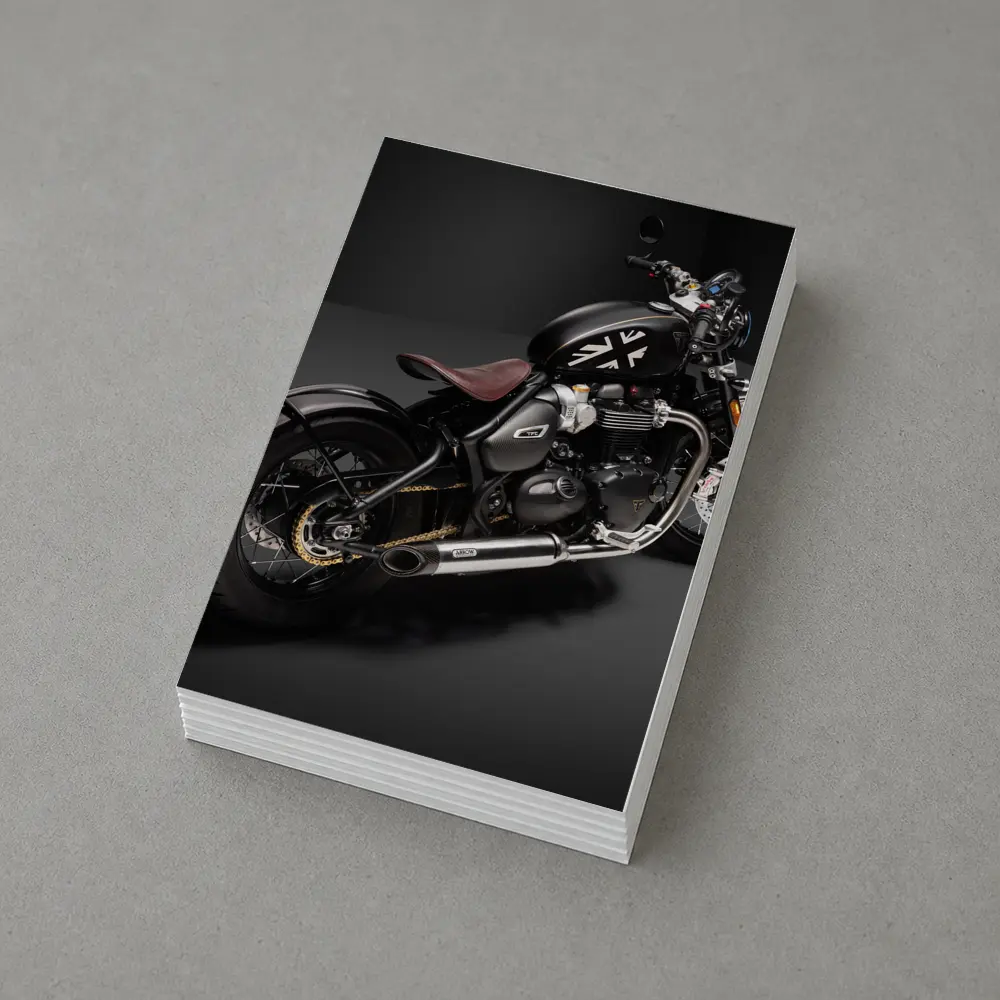 Triumph Bobber Black Motorcycle Dark Studio – Postcards