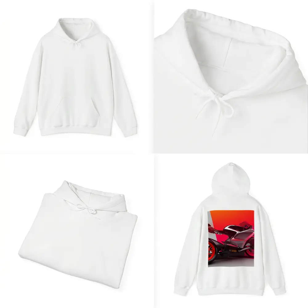 Red Sport Bike Concept Art Bold Background – Hoodies