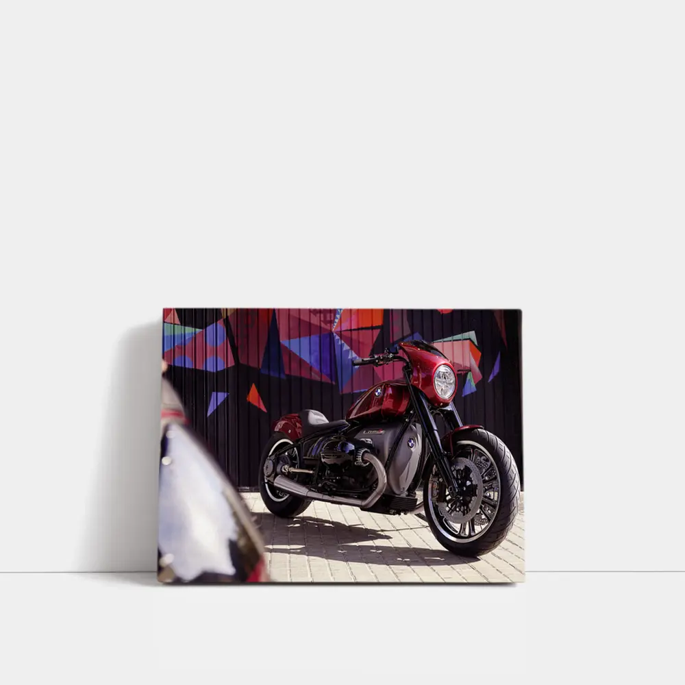 BMW Cruiser Motorcycle Red Graffiti Wall – Wall Art