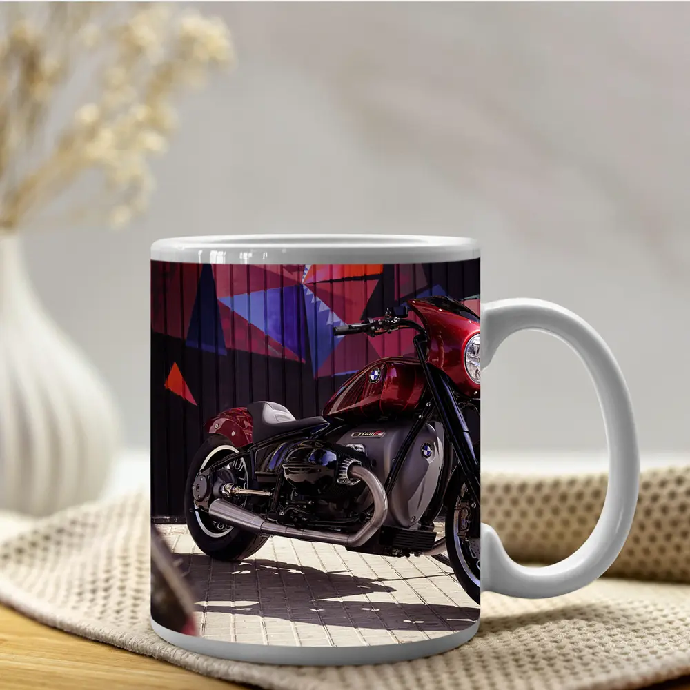 BMW Cruiser Motorcycle Red Graffiti Wall – Mugs