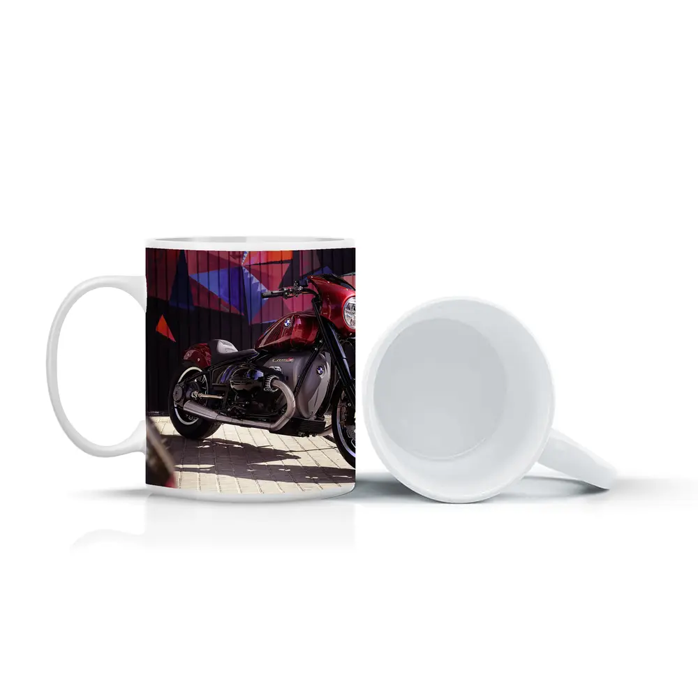 BMW Cruiser Motorcycle Red Graffiti Wall – Mugs