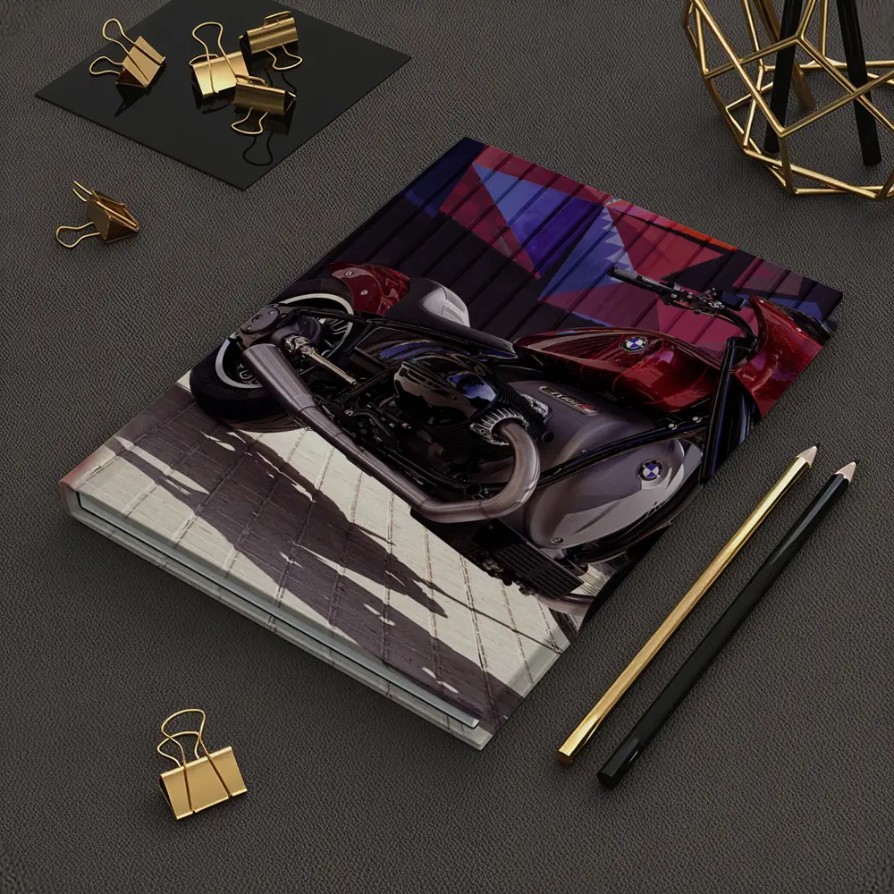 BMW Cruiser Motorcycle Red Graffiti Wall – Notebooks
