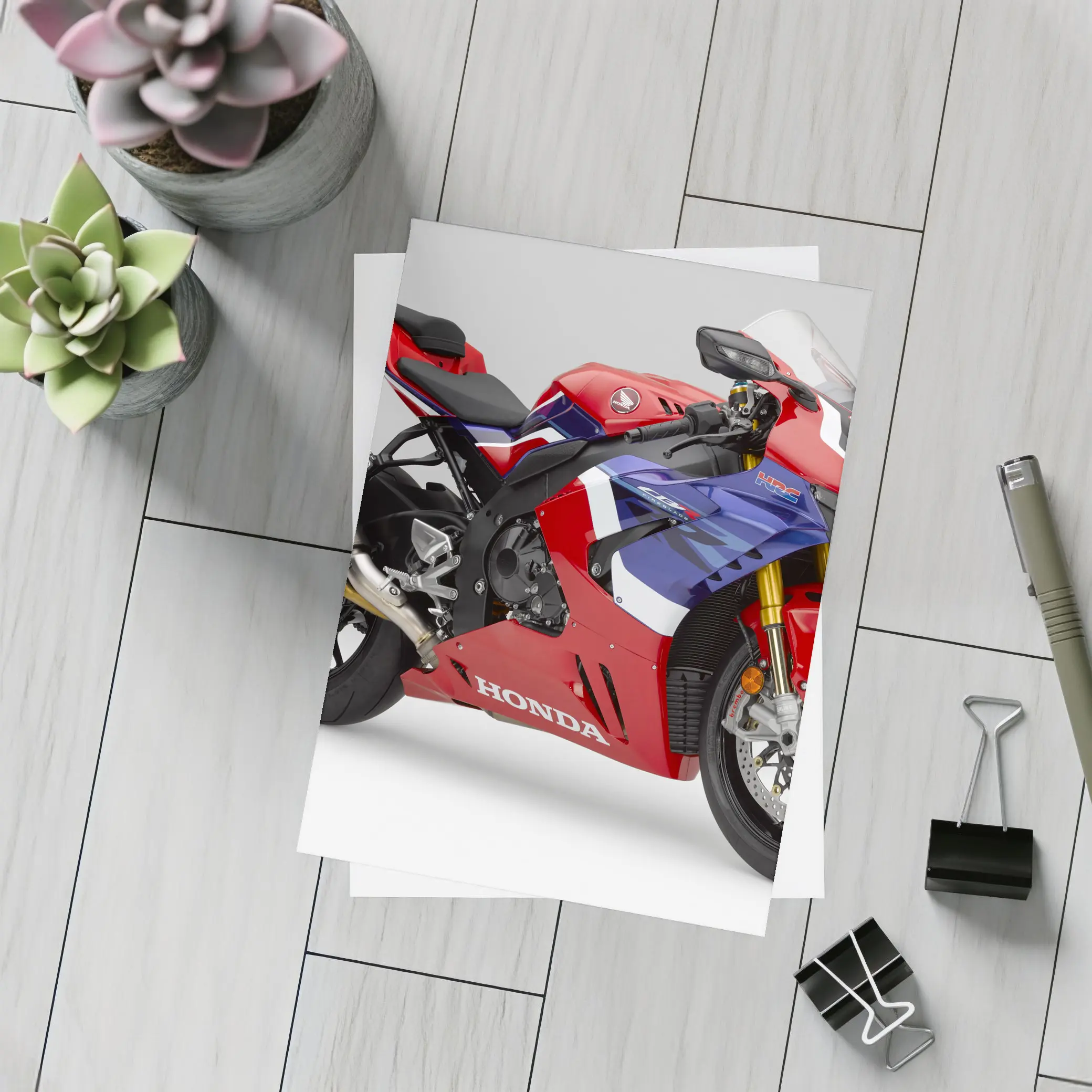 Honda CBR1000RR-R Fireblade Red Blue White – Postcards