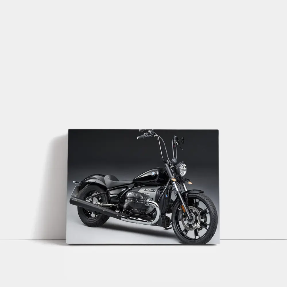 BMW R18 Black Cruiser Motorcycle Studio Shot – Wall Art