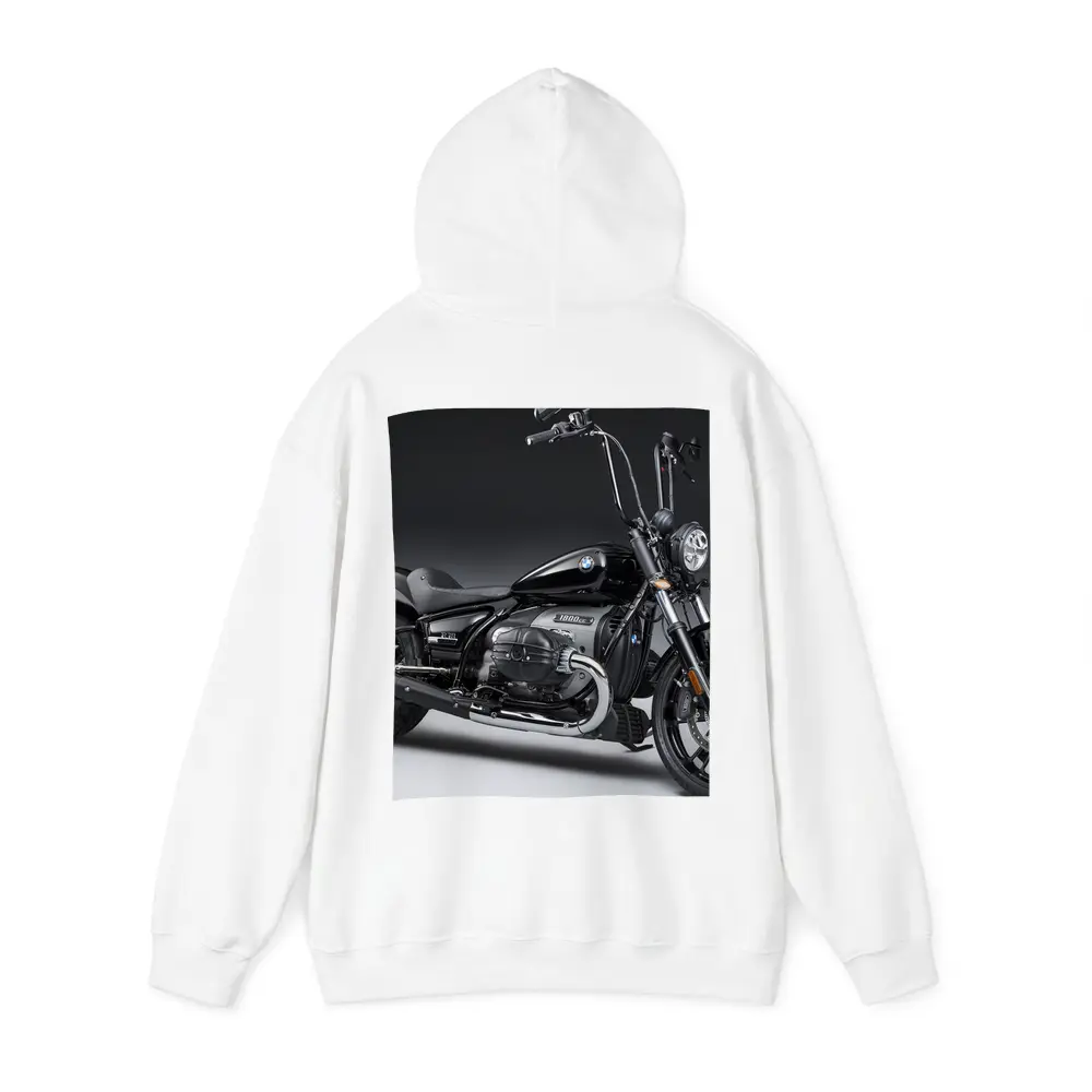 BMW R18 Black Cruiser Motorcycle Studio Shot – Hoodies