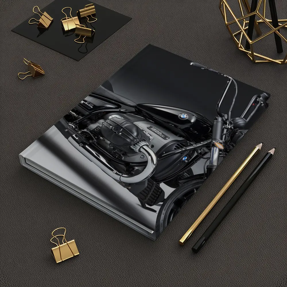 BMW R18 Black Cruiser Motorcycle Studio Shot – Notebooks