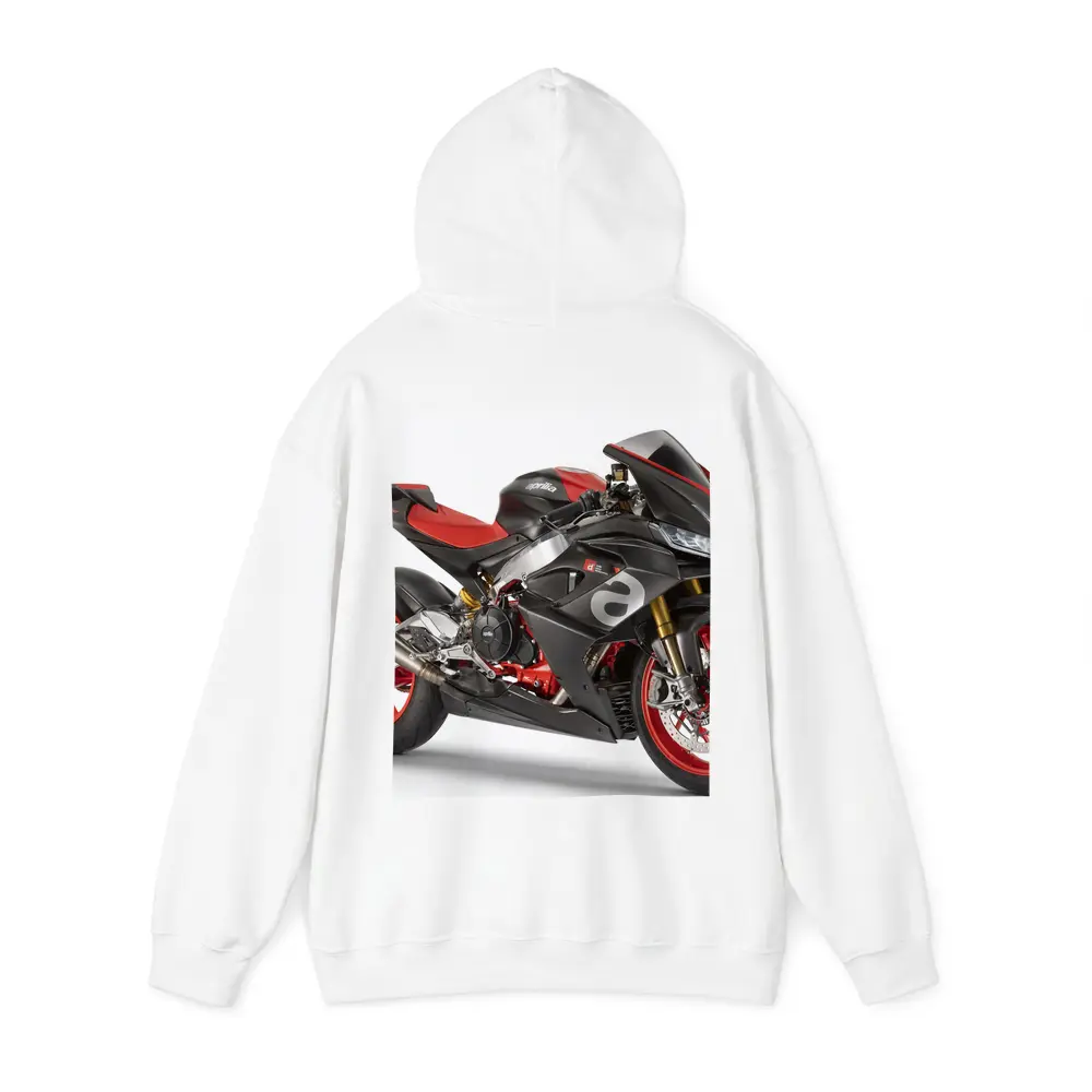 Aprilia Superbike Carbon Red White Background – Hoodies