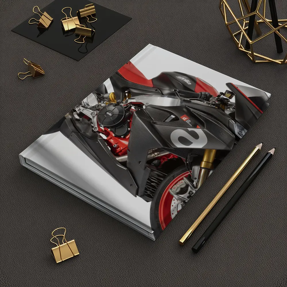 Aprilia Superbike Carbon Red White Background – Notebooks