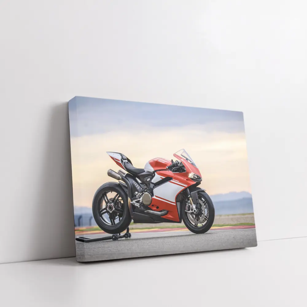 Ducati Superbike Red on Race Track – Wall Art