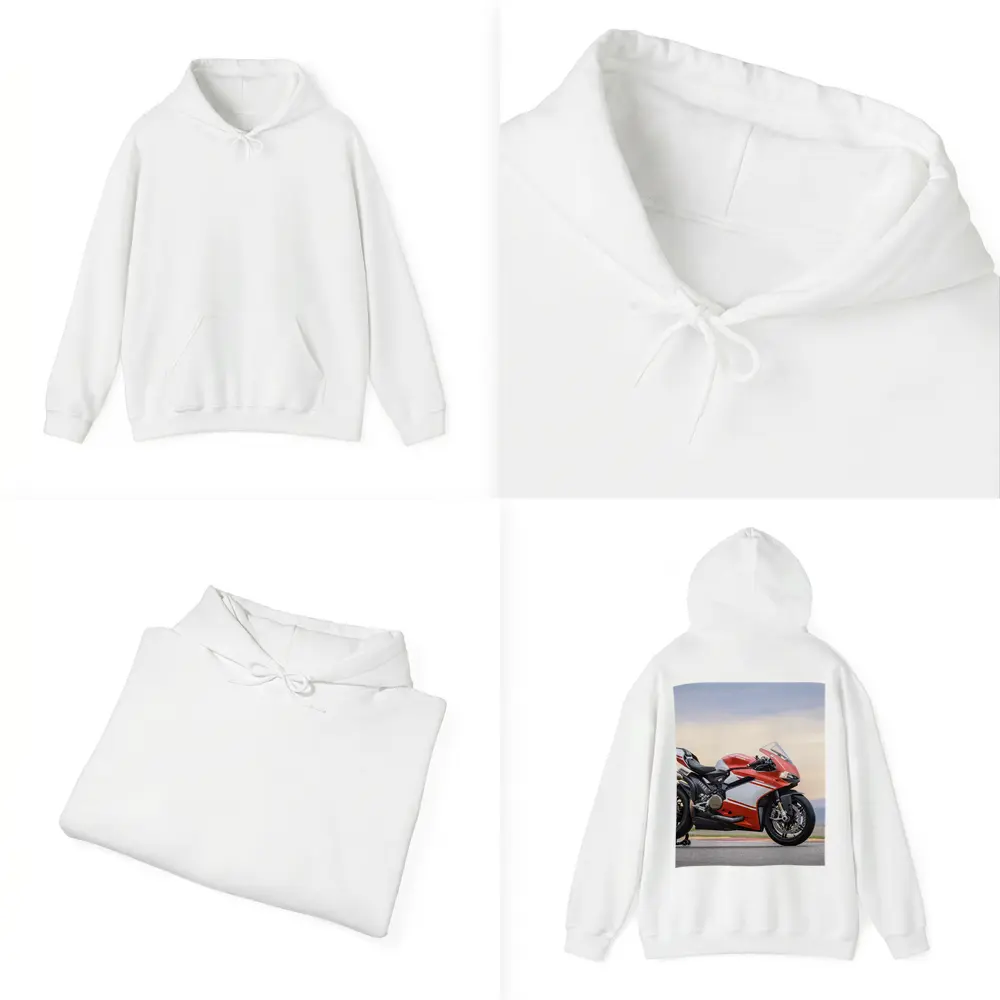Ducati Superbike Red on Race Track – Hoodies