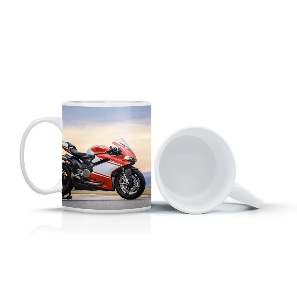 Ducati Superbike Red on Race Track – Mugs