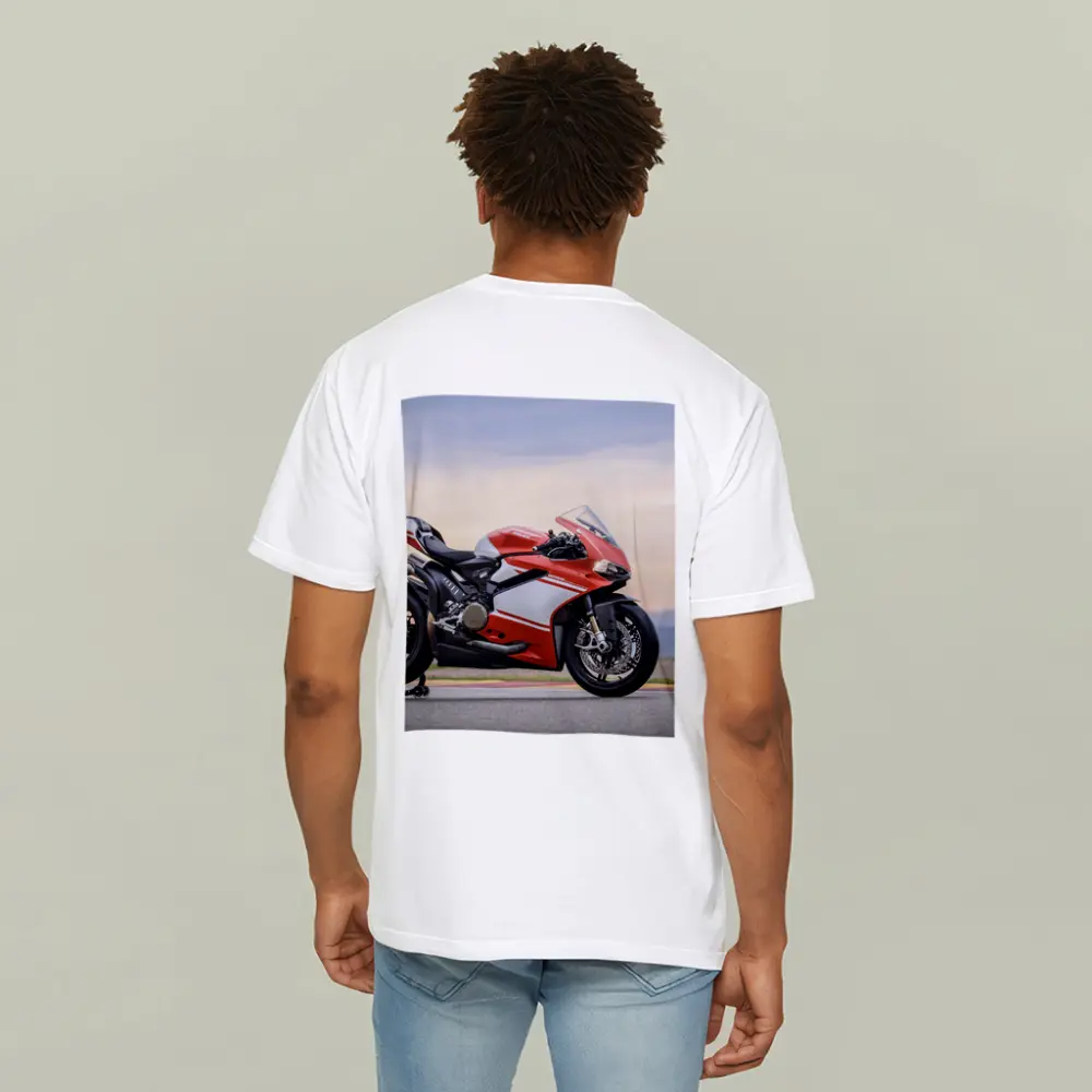 Ducati Superbike Red on Race Track – T-Shirts
