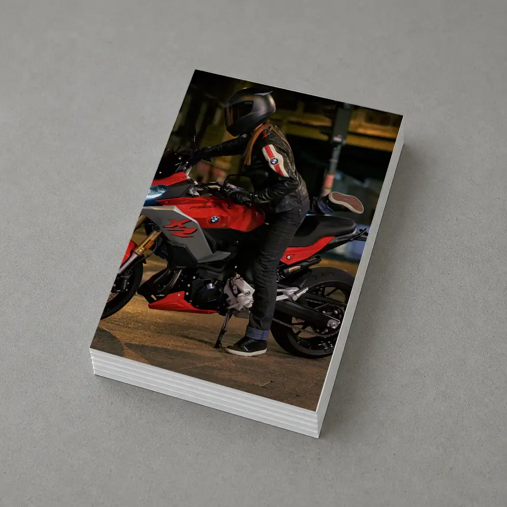 BMW Motorcycle Rider Night City Street – Postcards