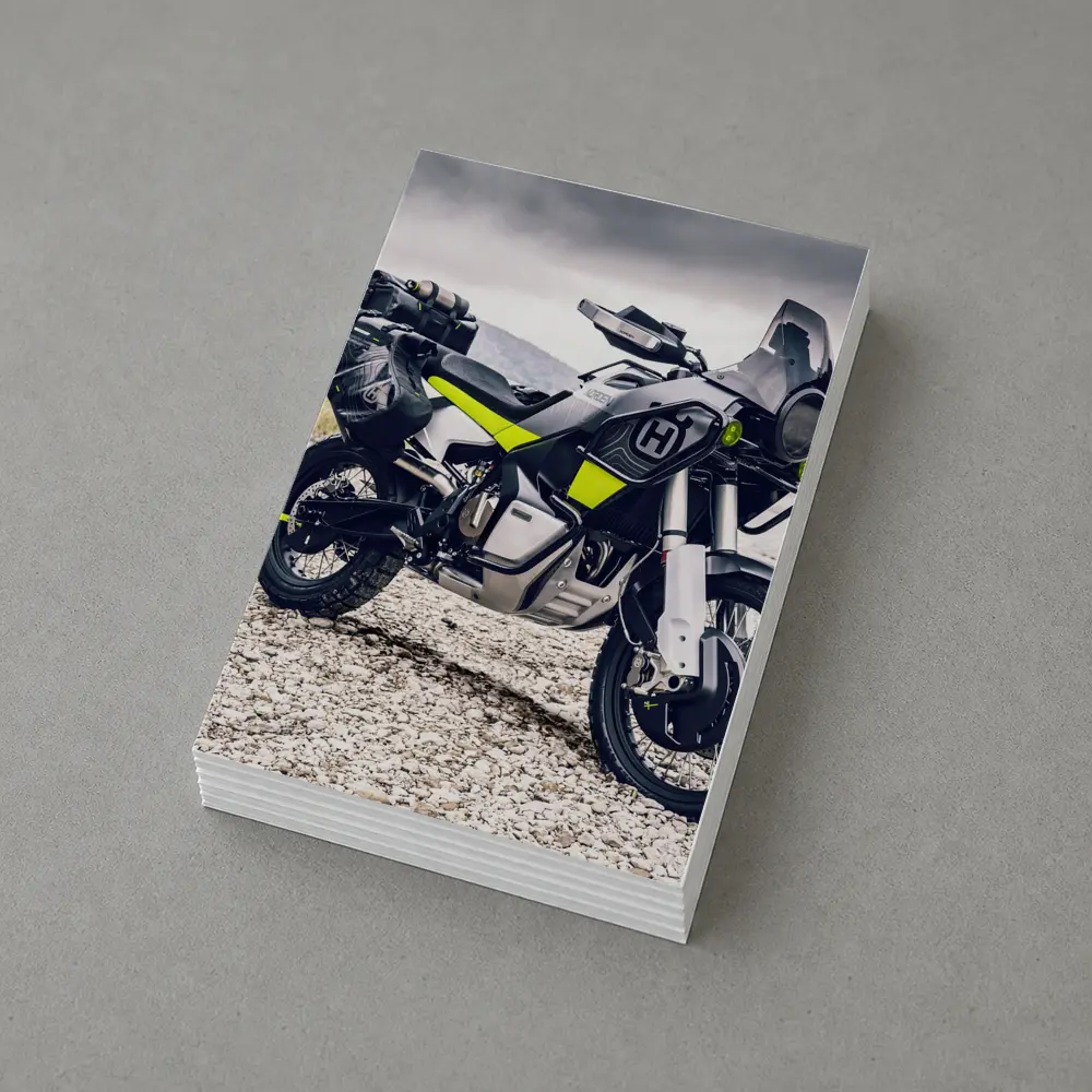 Husqvarna Adventure Motorcycle Rocky Mountain Riverbed – Postcards